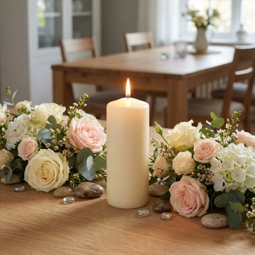 Stumpenkerze 150/60 Creme 8St | Floristik24.de