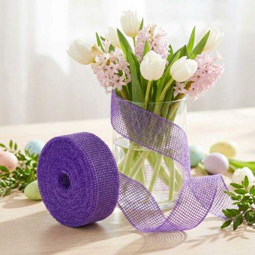 Juteband Lila 5cm 40m | Floristik24.de