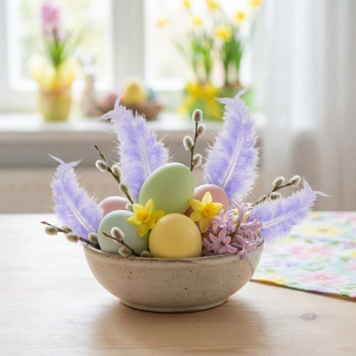 Lila Federn Flauschig Bastelbedarf Frühling 5–10cm 20g | Floristik24.de