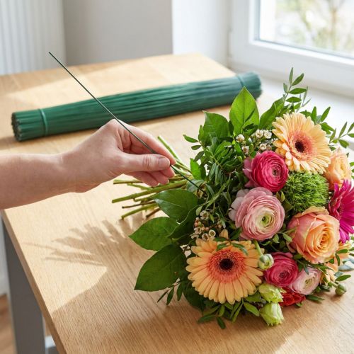 Artikel Gerbera Draht Steckdraht Floristik Grün 0,6/300mm 1kg