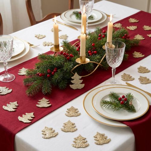Streudeko Weihnachten Tannenbaum Gold Glitter 4cm 72 St | Floristik24.de