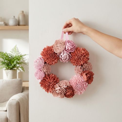 Blumenkranz hängend Rosa 25cm für stilvolle Deko