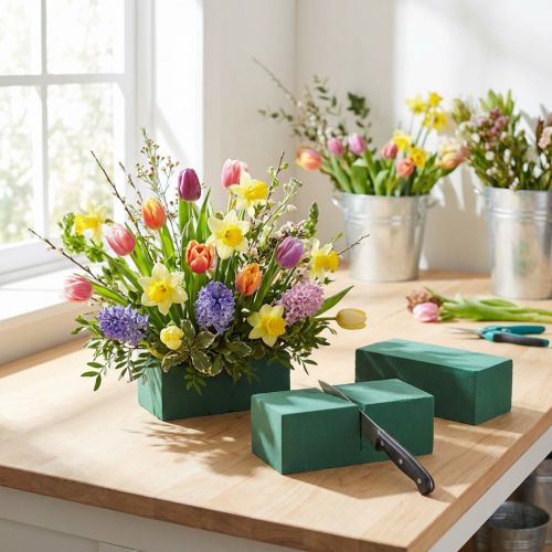 Artikel Nass Steckschaum Ziegel Steckmasse für Blumen Gestecke 20 Stück II. Wahl