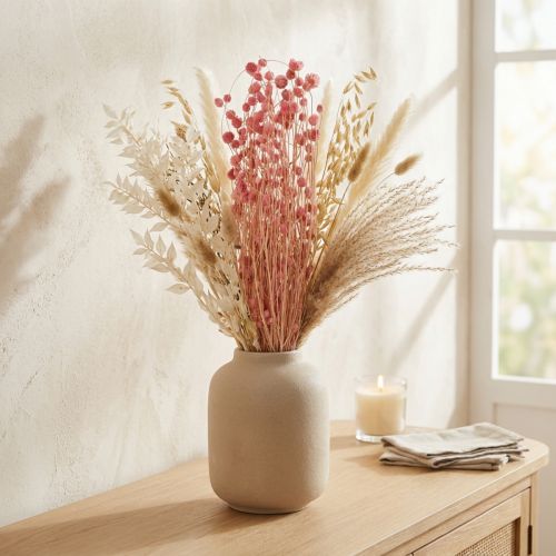 Erdbeerdistel Trockenblumen Altrosa 50cm 100g Deko Künstliche Blumen | Floristik24.de