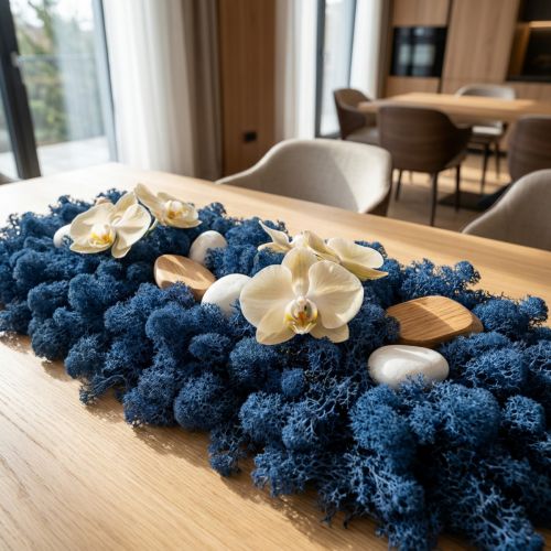 Deko Moos Blau Trockenmoos zum Basteln Gefärbt 500g | Floristik24.de