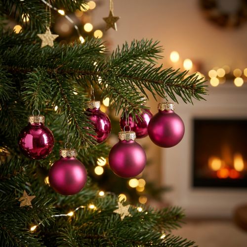 Mini Glaskugeln Weihnachten Baumkugeln Pink Ø2,5cm 22 St | Floristik24.de