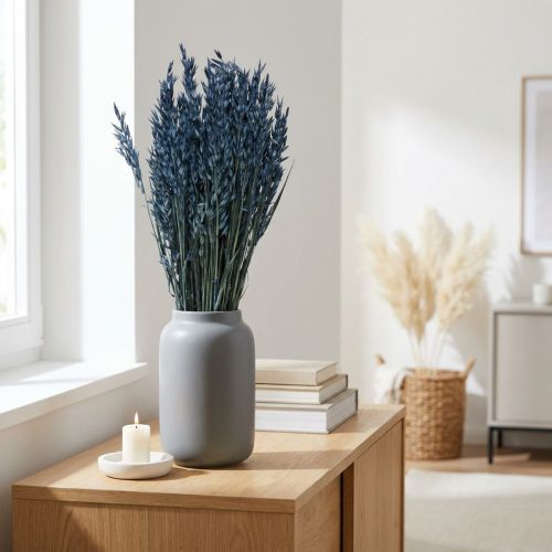 Trockenblumen, Hafer getrocknetes Getreide Deko Blau  68cm 230g | Floristik24.de