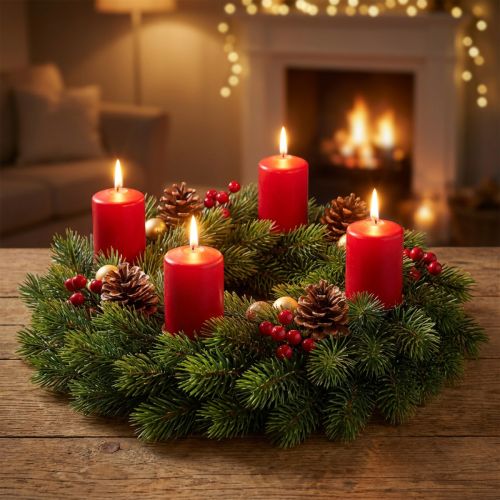 Künstliche Fichtenzweige Deko-Set 24 Stück grün-braun