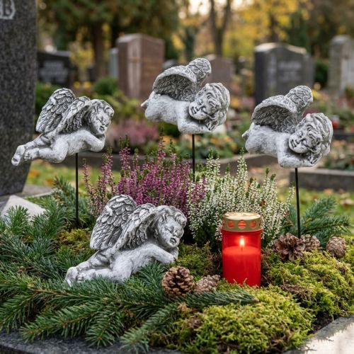 Grabschmuck Dekostecker Engel 6cm wetterfest 4 St