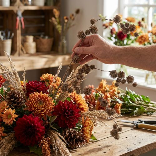 Dekozweig, Platane mit Früchten, Herbstdeko, künstliche Platane Braun L82cm Ø2–4cm | Floristik24.de