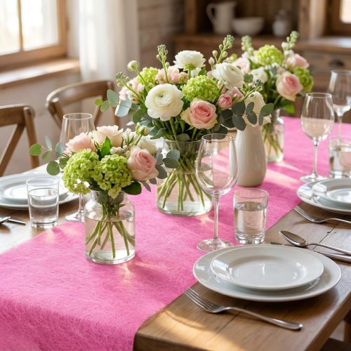 Dekovlies Tischband Deko Vlies Tischläufer Rosa 23cm 25m | Floristik24.de