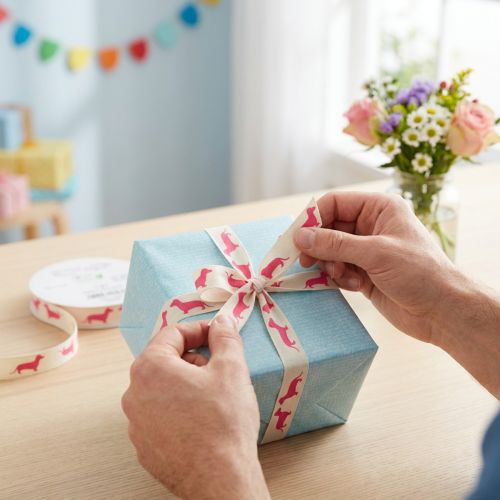 Artikel Dekoband Dackel Motiv Geschenkband 15mm 18m