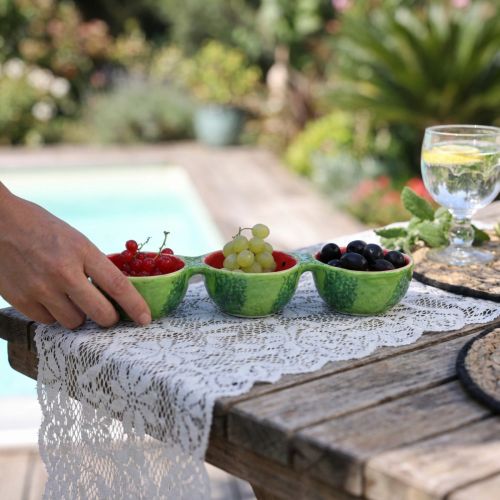 Tapas Set Wassermelone Keramik Dipschalen 28cm