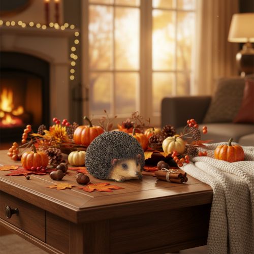 Artikel Igel Deko Figur Kleine Tischdeko für Herbst 8cm
