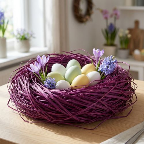 Artikel Deko Bast zum Basteln Naturbast Raffiabast Violett 300g