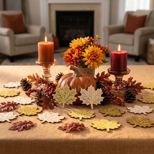 Ahornblätter zum Streuen Herbstfarben sortiert 4cm 72 St | Floristik24.de