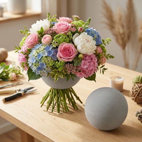 Steckschaum Kugel Steckmasse Ball Grau Ø12cm 6 St | Floristik24.de