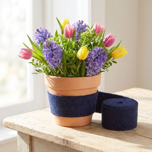 Artikel Filzband Violett, Topfband, Wollfilz, Filzrolle 15cm 5m