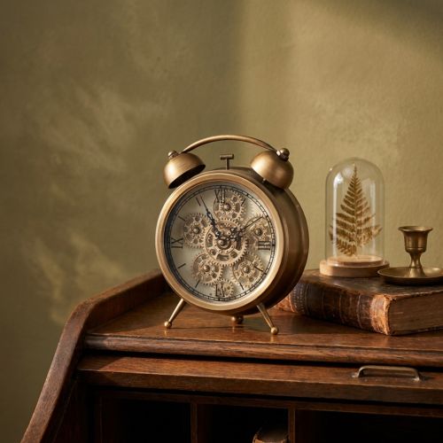 Steampunk Uhr mit römischen Zahlen Wecker 23x8x29,5cm | Floristik24.de