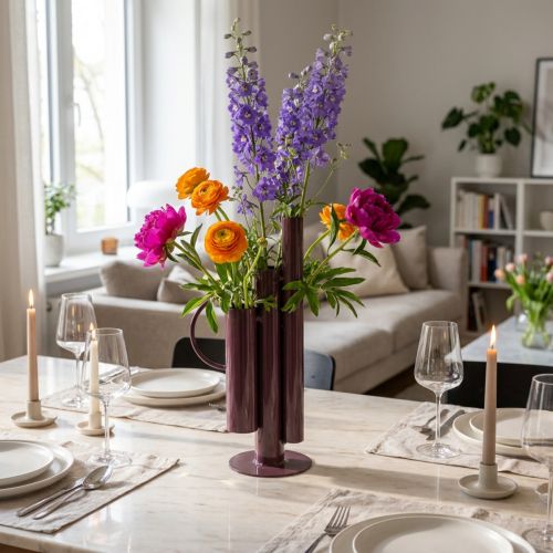 Vase Schlank Modern für elegante Tischdekoration exklusive Dekovase auffälliges Design 31cm | Floristik24.de