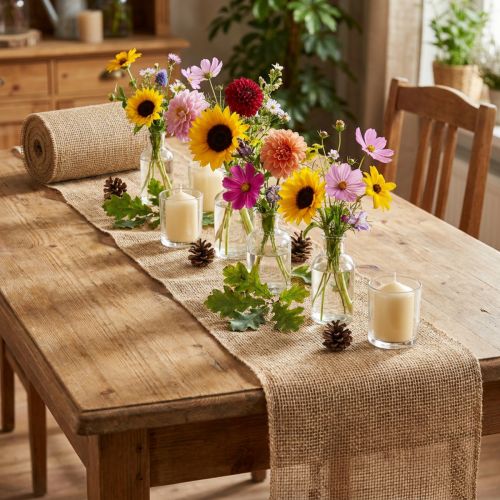 Tischläufer Jute Juteband Tischband Natur B15cm L10m | Floristik24.de