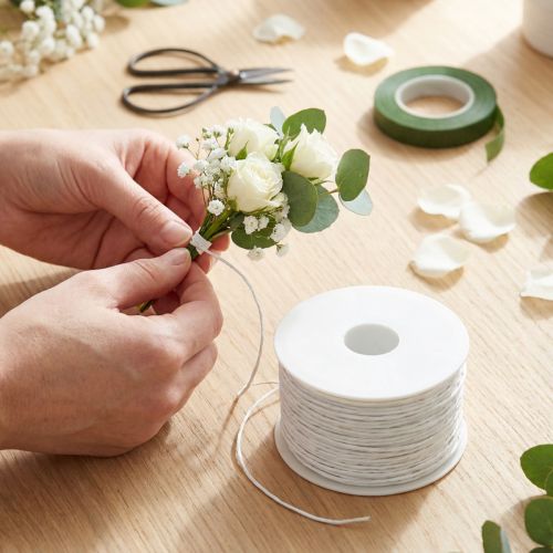 Papierdraht Weiß 2mm 100m | Floristik24.de