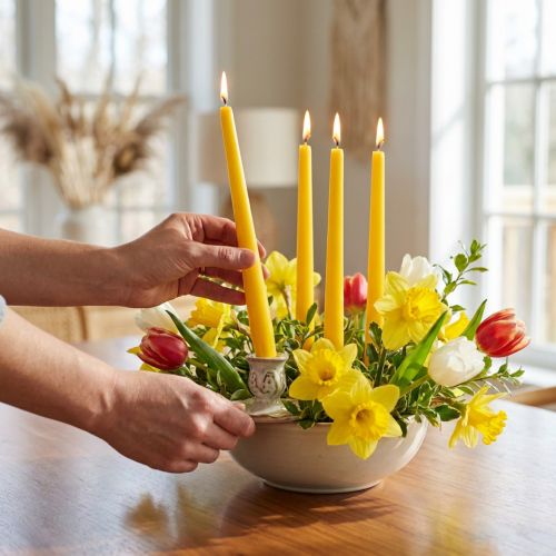 Spitzkerzen 250/23 Gelb 12 St | Floristik24.de