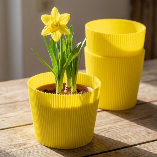 Plisseemanschetten gelb 14,5cm 100 St. | Floristik24.de
