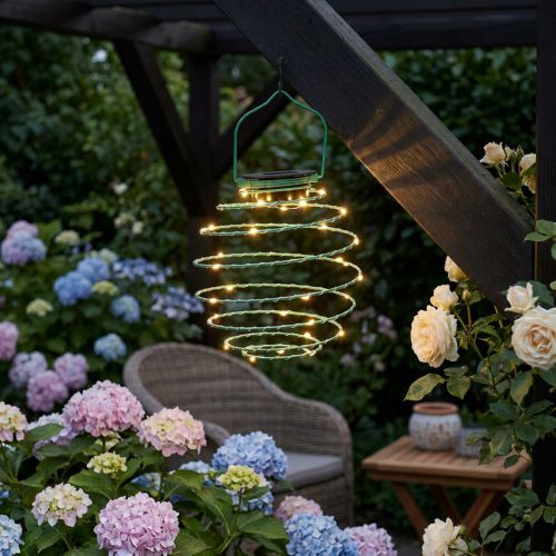 Solar Gartenleuchte Grün 22cm mit 25LEDs Warmweiß | Floristik24.de