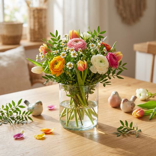 Glasvase, Blumenvase, Dekovase