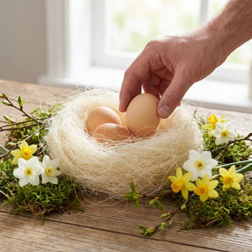 Naturfaser Sisalgras zum Basteln Sisal Gras Cremeweiß 500g | Floristik24.de