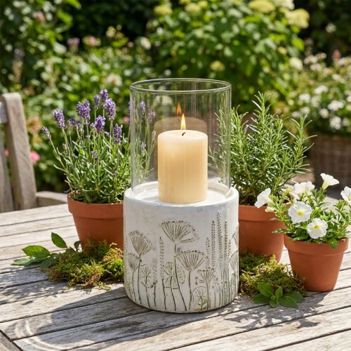 Kerzenständer Windlicht Glas mit Sockel Ø17cm H32cm | Floristik24.de