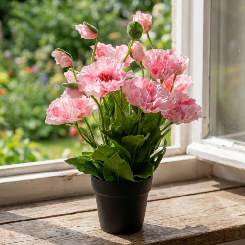 Orientalischer Mohn, Kunstblume, Mohn im Topf Rosa | Floristik24.de