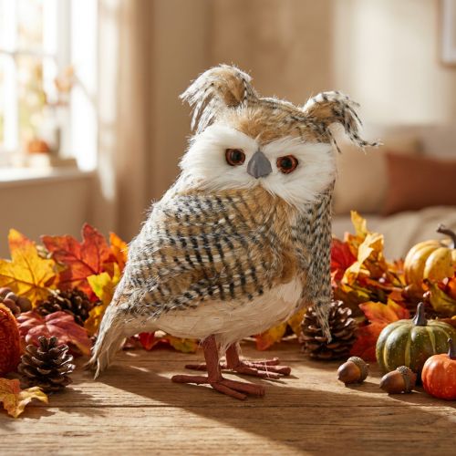 Artikel Deko-Eule, Herbst, Waldtier, Winterdeko H27cm