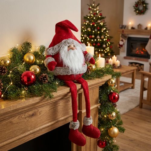 Weihnachtsmann Kantenhocker 88cm Deko-Figur Weihnachten