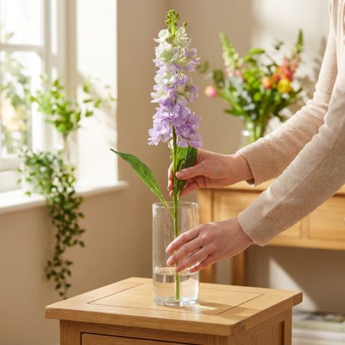 Levkoje Kunstblume Fliederfarben Künstliche Gartenblume 78cm | Floristik24.de