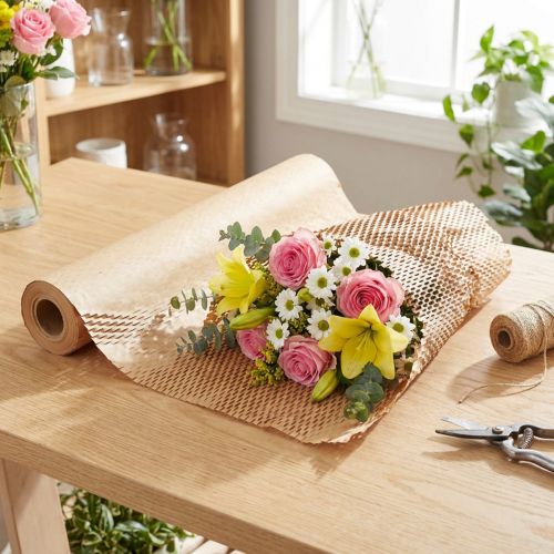 Artikel Wabenpapier Natur Braun Einschlagpapier B50,5cm L2500cm