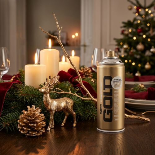 Artikel Farbspray Silber Chrom Effekt Dekospray für Innenbereiche Montana Cans 400ml