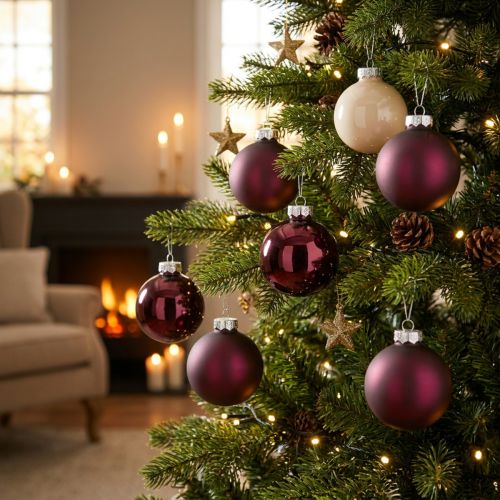 Artikel Weihnachtsbaumkugeln aus Glas Berry Mix Ø7,5cm 12 St