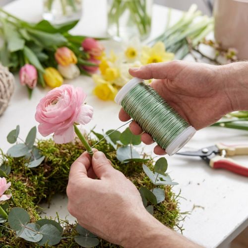 Deko Lackdraht Mintgrün Ø0,50mm 50m 100g | Floristik24.de