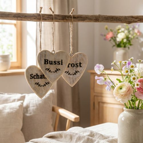 Holzherz mit Text zum Hängen 18 St | Floristik24.de