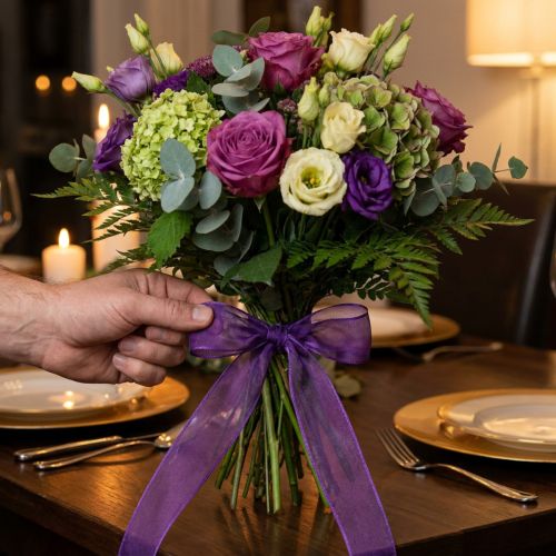 Artikel Chiffonband Organzaband Dekoband Organza Violett 25mm 20m
