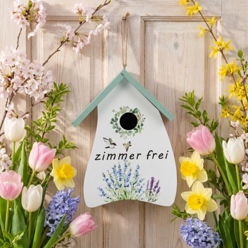 Hängedeko Frühling Deko Vogelhaus Deko Nistkasten 23cm | Floristik24.de