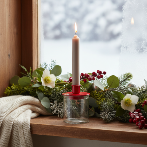 Glaswindlicht rund klares Glas Teelichthalter 8cm 3St | Floristik24.de