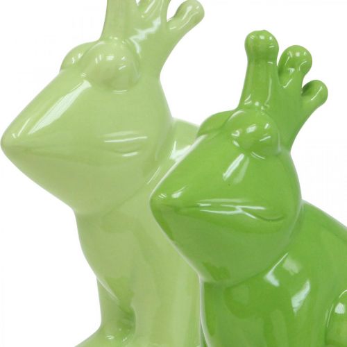 Artikel Deko Frosch Keramik, Froschkönig Paar Sommerdeko 13×8×16cm 2St