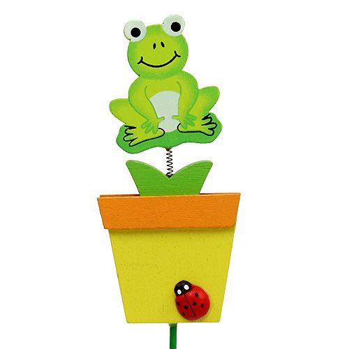 Floristik24 Frosch im Blumentopf sort. 9cm L28cm 16 St