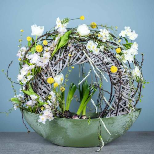 Floristik24 Frühlings-Dekoration Tulpen im Bund Weiß 26,5cm 5St