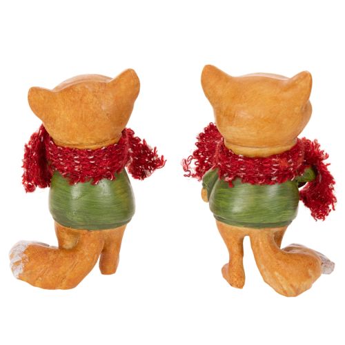 Deko Fuchs mit Schal und
