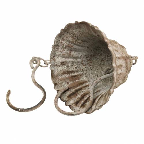 Floristik24 Metallglocke zum Hängen mit Haken Antik-Look Edelrost Ø8,5cm H11cm