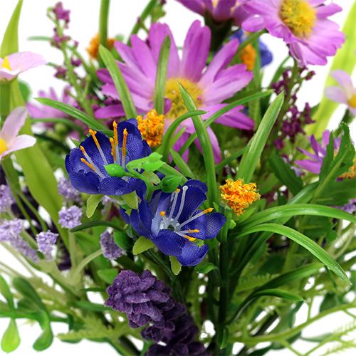 Floristik24 Gänseblümchenstrauß Pink mit Lavendel 24cm